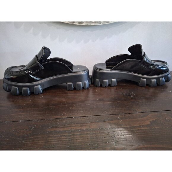 NWOB Lemonade But U Black Chunky Loafer Mules/Sz. 6.5M - Picture 2 of 9